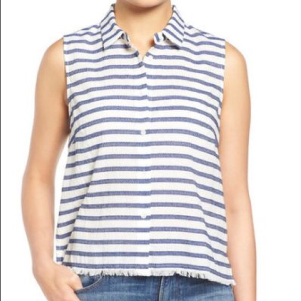 Madewell Moment Stripe Sleeveless Blouse